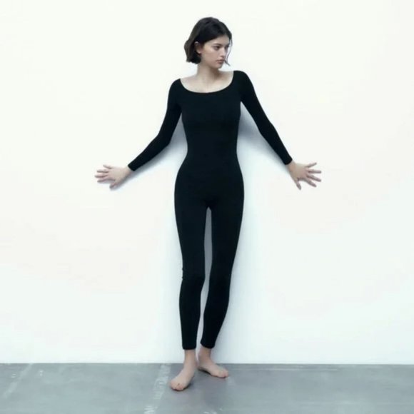 ZARA STRAPLESS JUMPSUIT - Picture 7 of 9